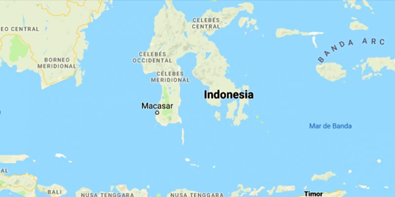 Mapa de la República de Indonesia 