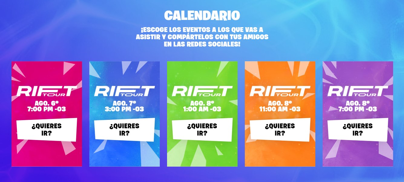 Rift Tour Fortnite horario y fecha para ver en vivo los