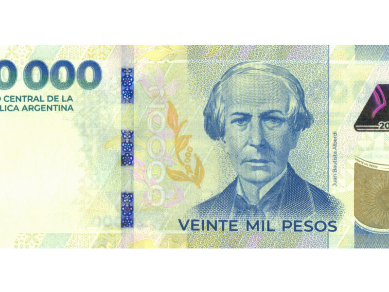 billete de 20000 pesos argentinos